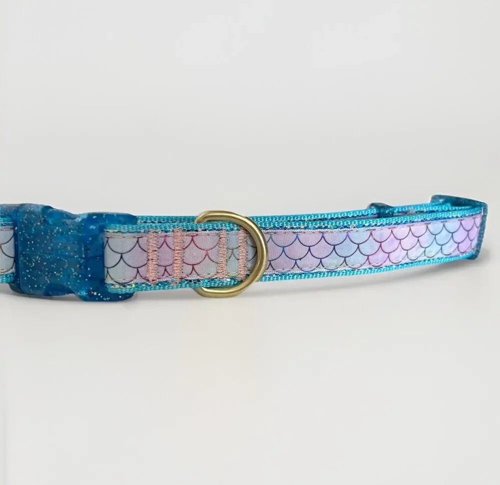 NWT Top Paw (M) Mermaid Purple Glitter Sparkle Cute Girly Dog Puppy Collar New